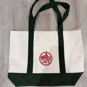 Trader Joe’s Hunter Green Canvas Tote Bag